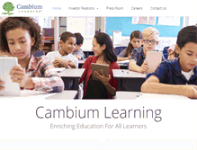 Tablet Screenshot of cambiumlearninggroup.com